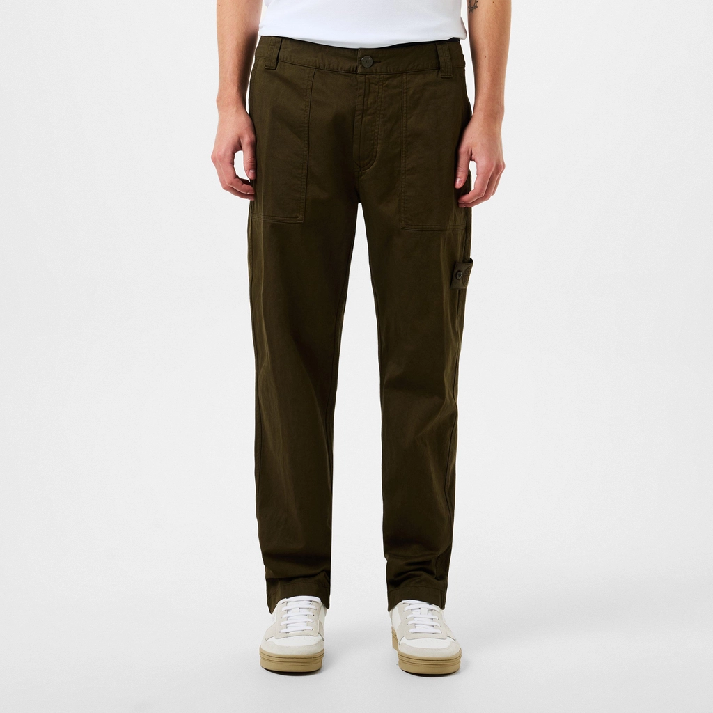 Stone Island Ghost Cargo Trousers - Verde Mil V0054